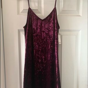 Burgundy velvet dress (never worn , with tags)